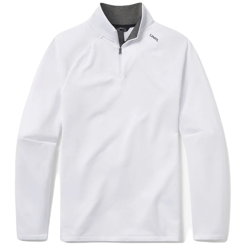 White UNRL 1/4 Zip Quarter Pullover Men 2XL Long Sleeve Sweatshirt Golf Athletic